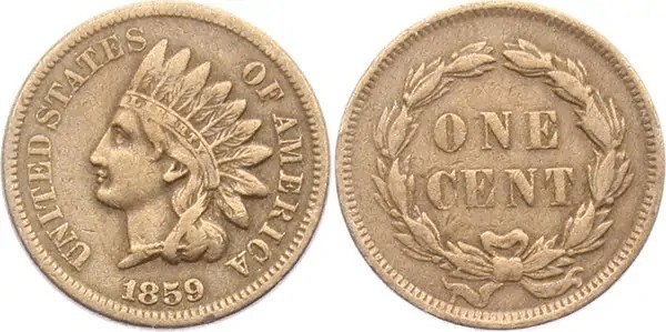 Один цент «голова індіанця» 1869 р.