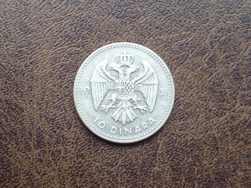 Срібло 10 динарів 1931-го року королівство Югославія