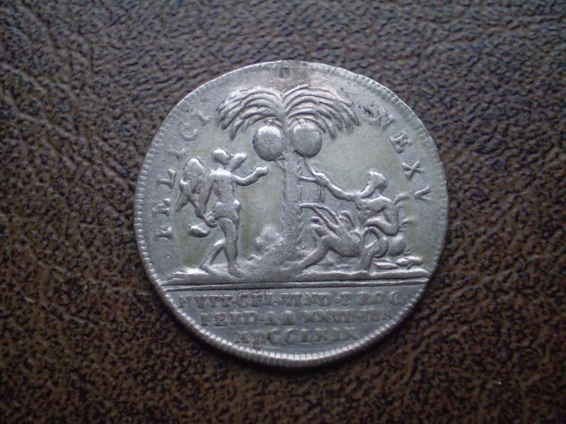 Срібло медаль весілля Марії Амалії Габсбург 1769-й рік