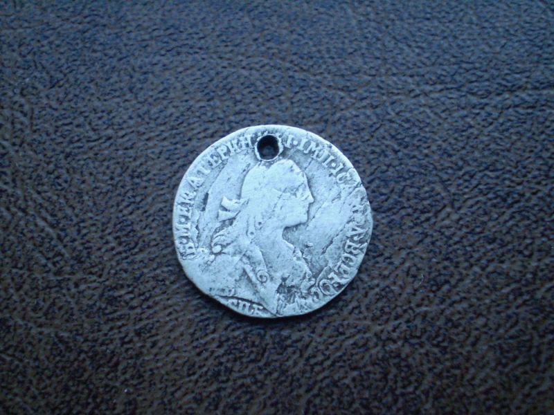 Срібло гривенник (дукач) 1768-го року Російська імперія