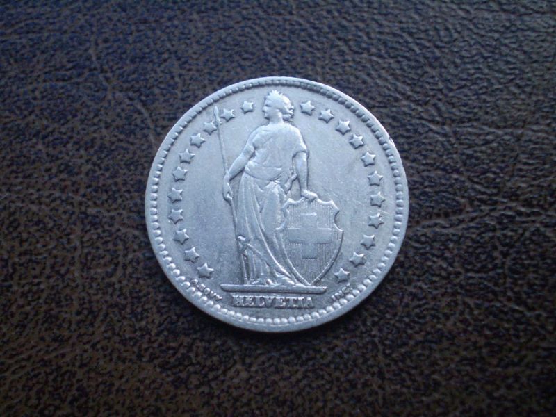 Срібло франк 1908-го року Швейцарська конфедерація