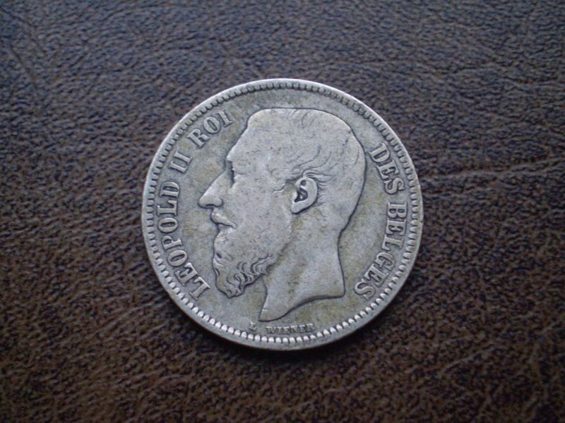 Срібло 2 франки 1867-й рік королівство Бельгія