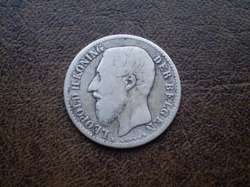 Срібло 1 франк 1887-го року королівство Бельгія 