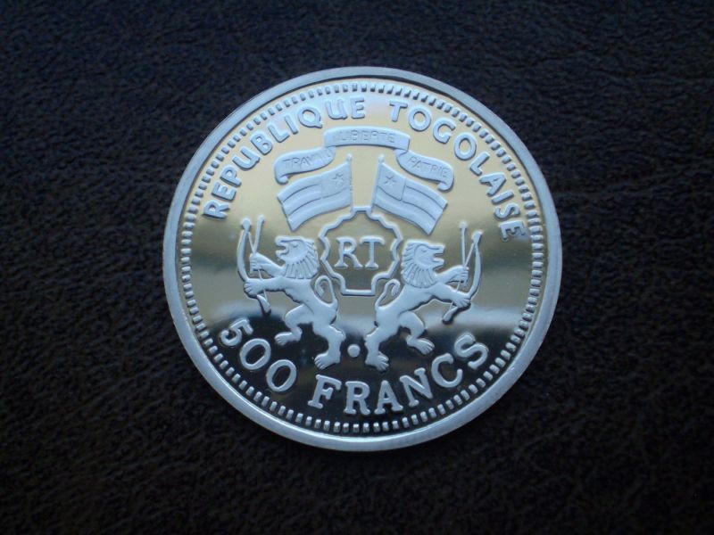 Срібло 500 франків (Альберт Ейнштейн) 2000-го року Того