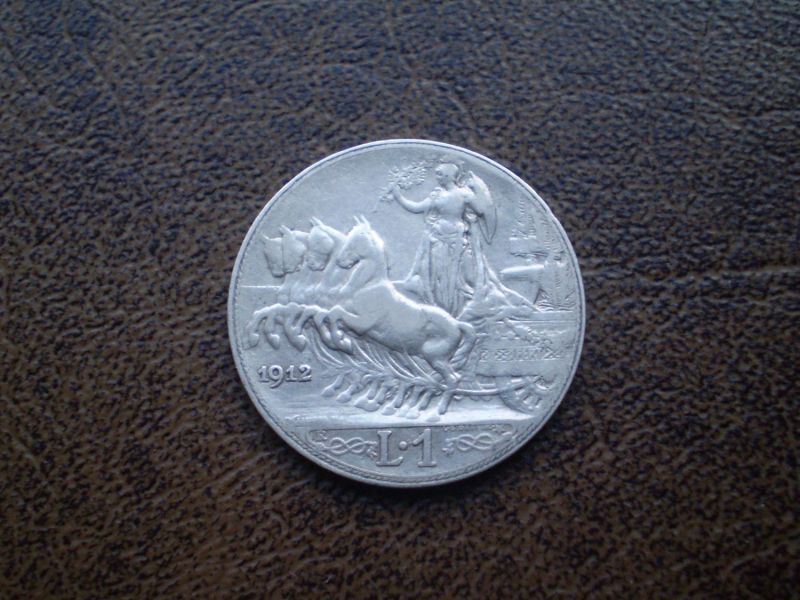  Срібло 1 ліра 1912-й рік королівство Італія 