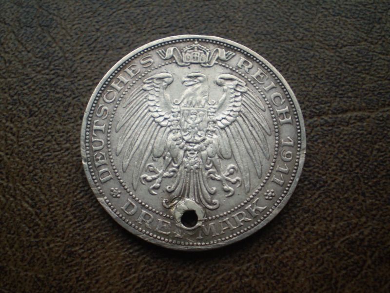 Срібло 3 марки/ дукач (100 років Бреславському університету) 1911-го року Пруссія