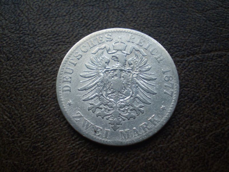 Срібло 2 марки 1877-го року королівство Пруссія