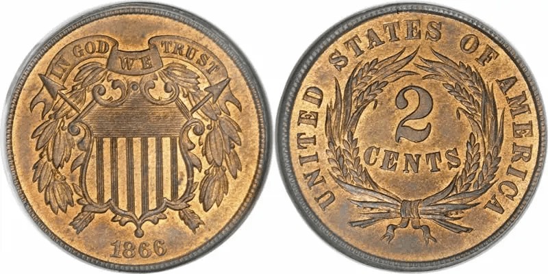 2 цента 1866 р.