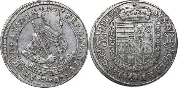 Талер. Ерцгерцог Передньої Австрії та Тіроля Фердинанд II (1564- 1595 рр.). Срібло. 28,5 г